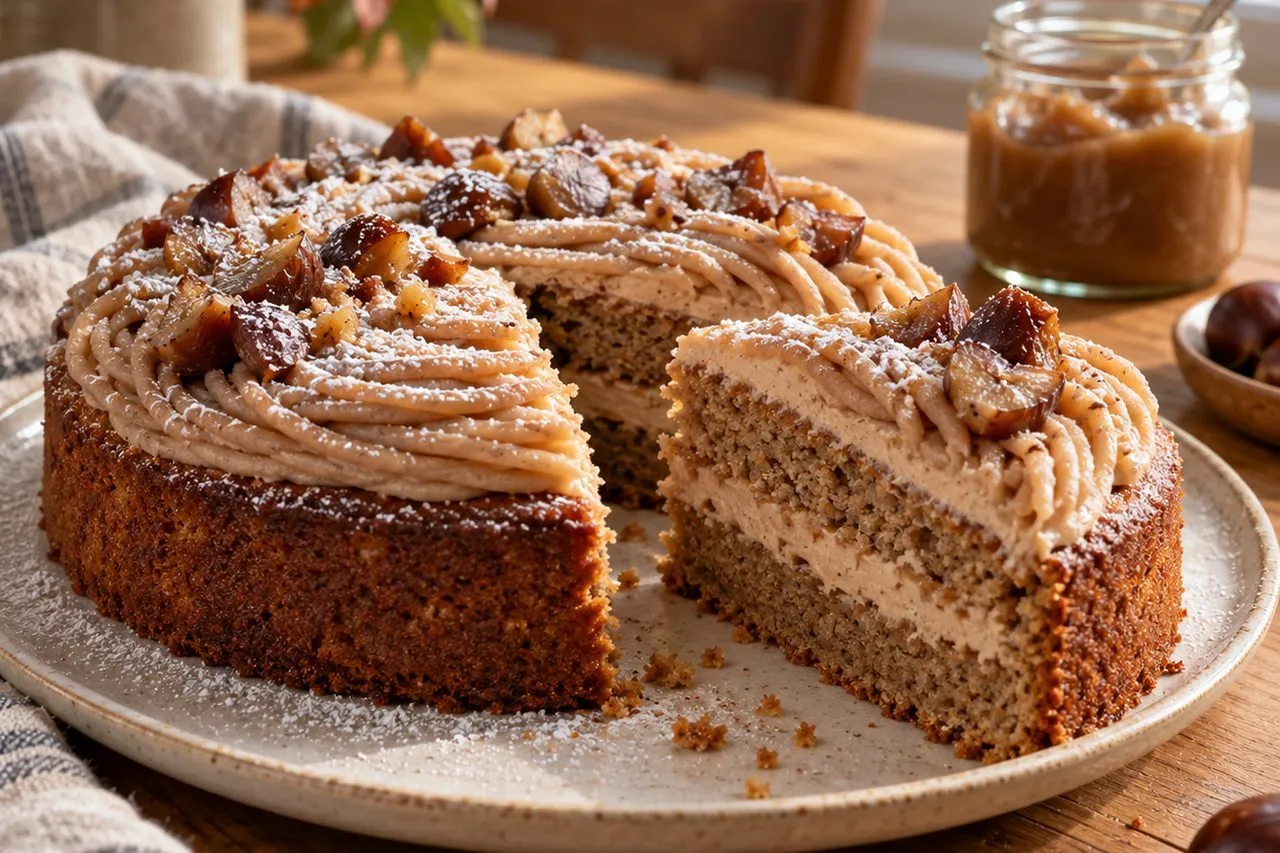 Gâteau à la crème de marrons moelleux : quantités, moule et cuisson