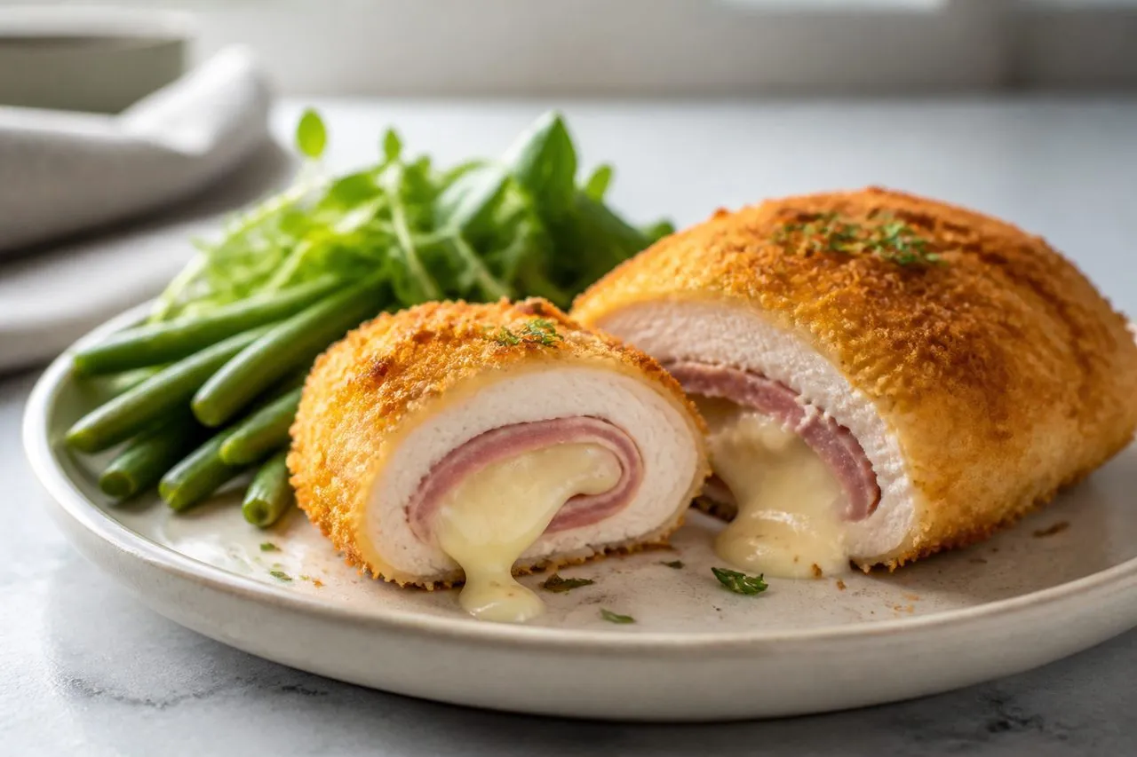 Cordon bleu maison au poulet, croustillant et bien fondant